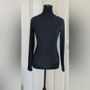 Abercrombie & Fitch Black Long Sleeve Fitted Bodysuit